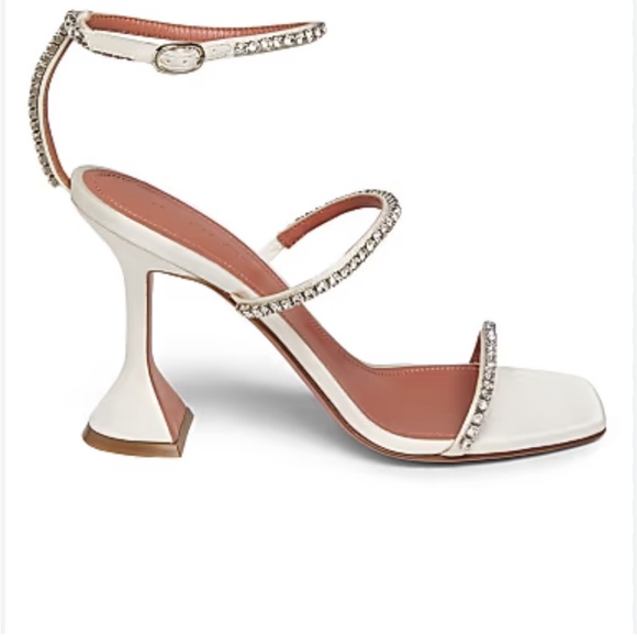Amina Muaddi Shoes - AMINA MUADDI CRYSTAL EMBELLISHED GILDA SANDALS SIZE 10, EU 41